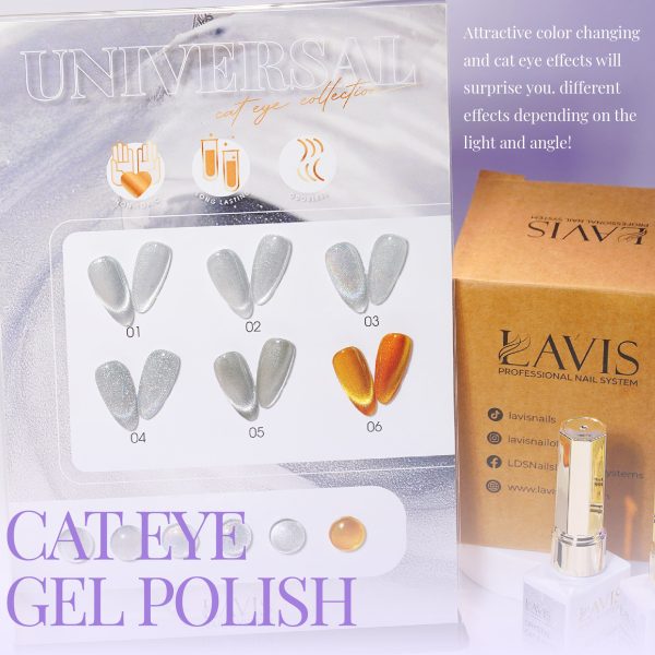 LAVIS Silver Cat Eye Gel - Universal Cat Eye Collection on Sale - Image 4
