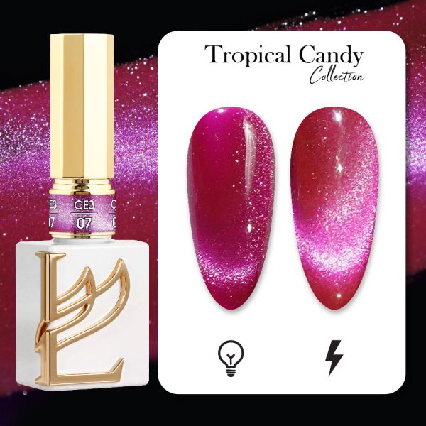 LAVIS Cat Eyes CE3 - 07 - Gel Polish 0.5 oz - Tropical Candy Collection Hot on Sale - Image 2