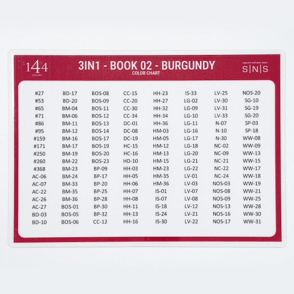 SNS Pro 3 in 1 - Set 144 Colors Burgundy Collection - Dip, Gel & Lacquer Matching Discount - Image 5