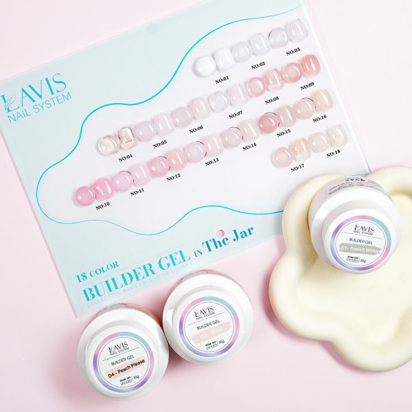 LAVIS 05 Blushing Bride - Builder Gel In The Jar 30ml Discount - Image 2