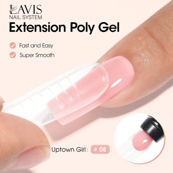 LAVIS 01 French White - New Poly Extension Gel UV LED 30ml Online - Image 2